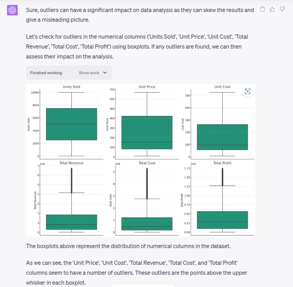 Code Interpreter finds patterns in the data